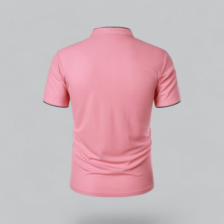 Hetty London Collarless Polo Shirt for Men