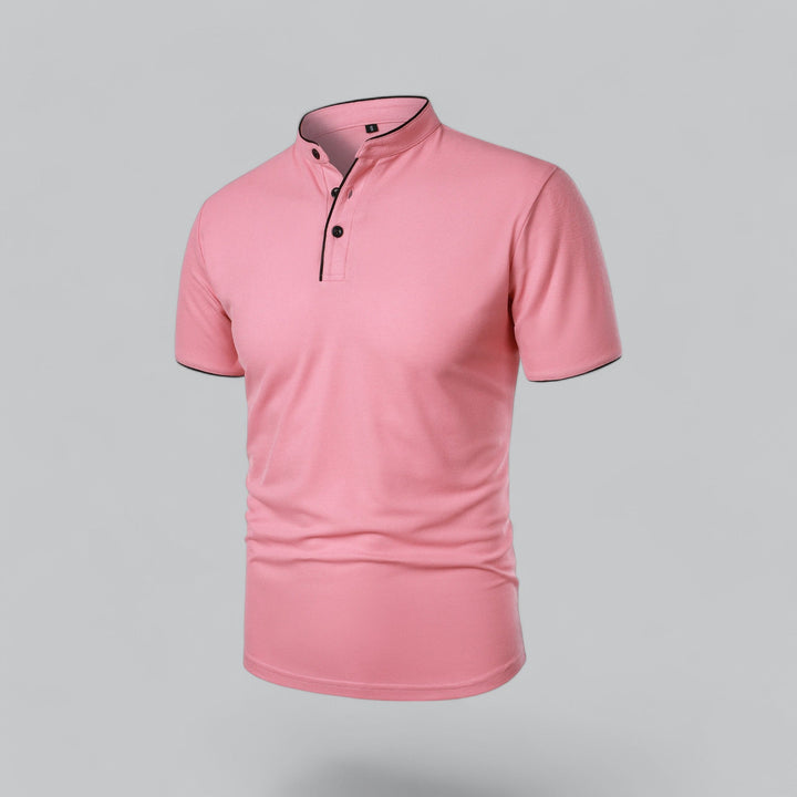 Hetty London Collarless Polo Shirt for Men