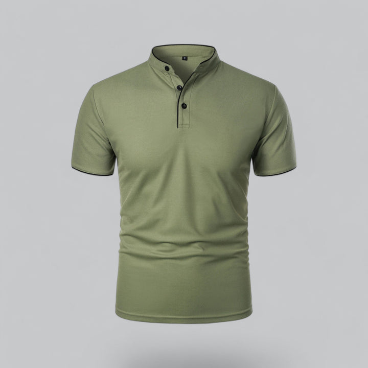 Hetty London Collarless Polo Shirt for Men