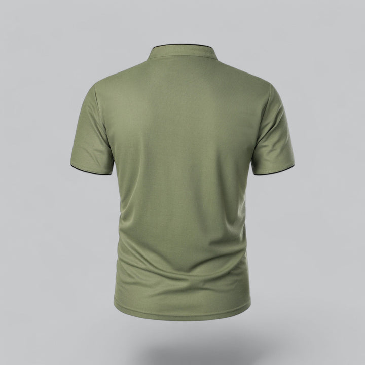Hetty London Collarless Polo Shirt for Men