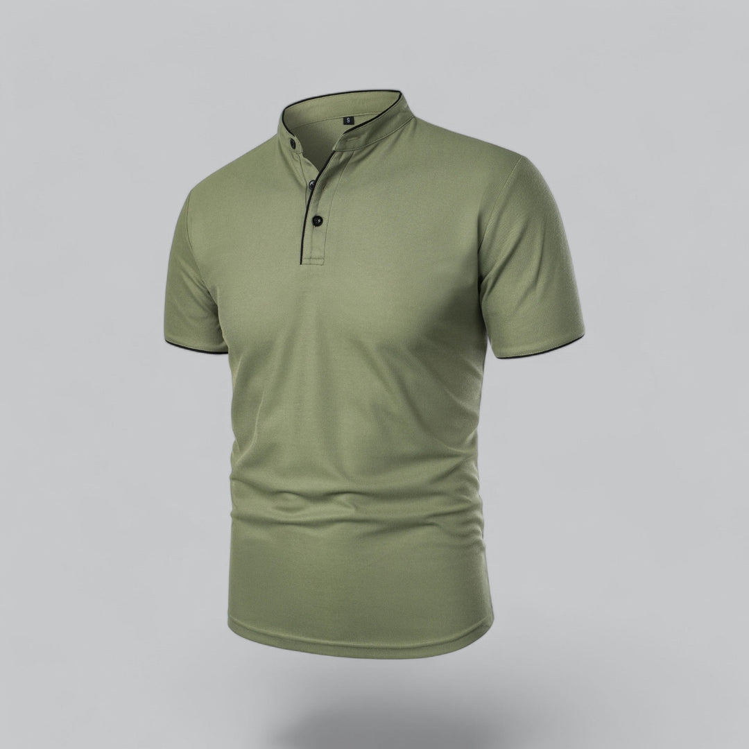 Hetty London Collarless Polo Shirt for Men