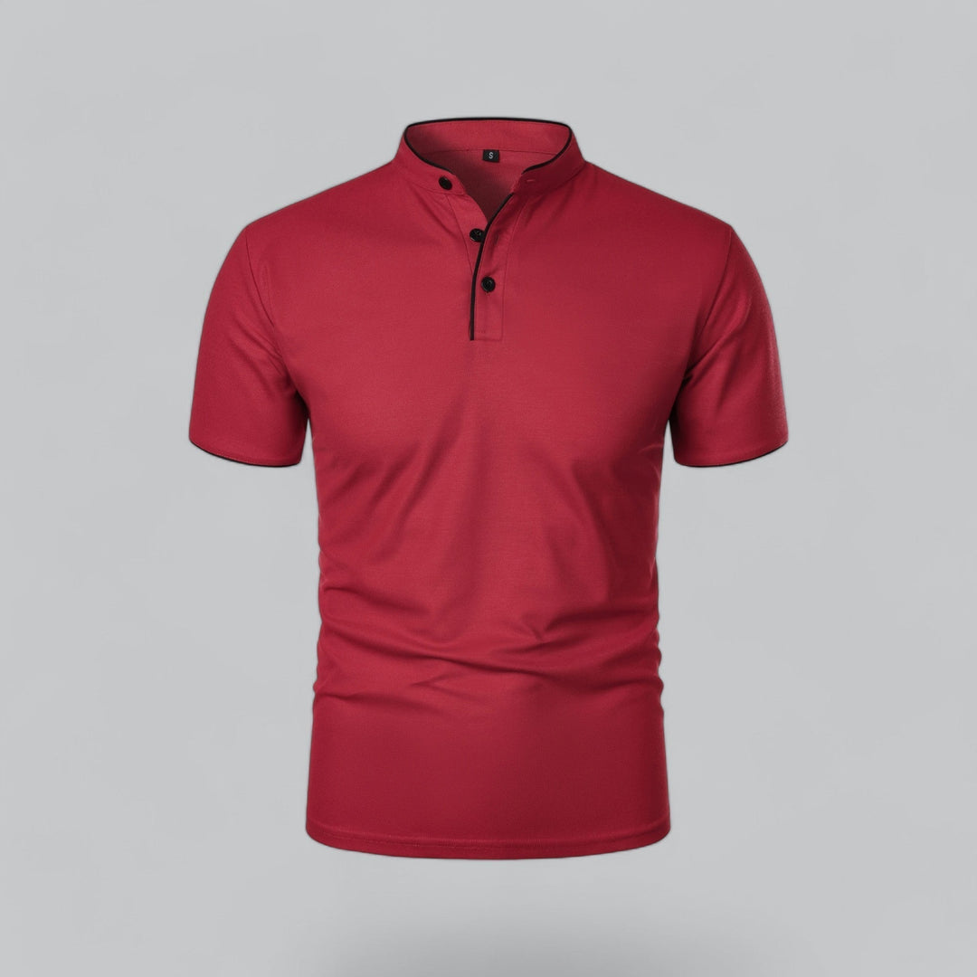 Hetty London Collarless Polo Shirt for Men
