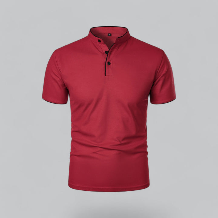 Hetty London Collarless Polo Shirt for Men