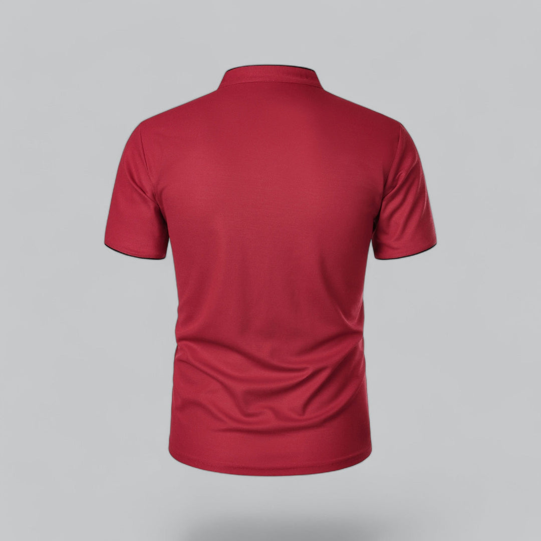 Hetty London Collarless Polo Shirt for Men