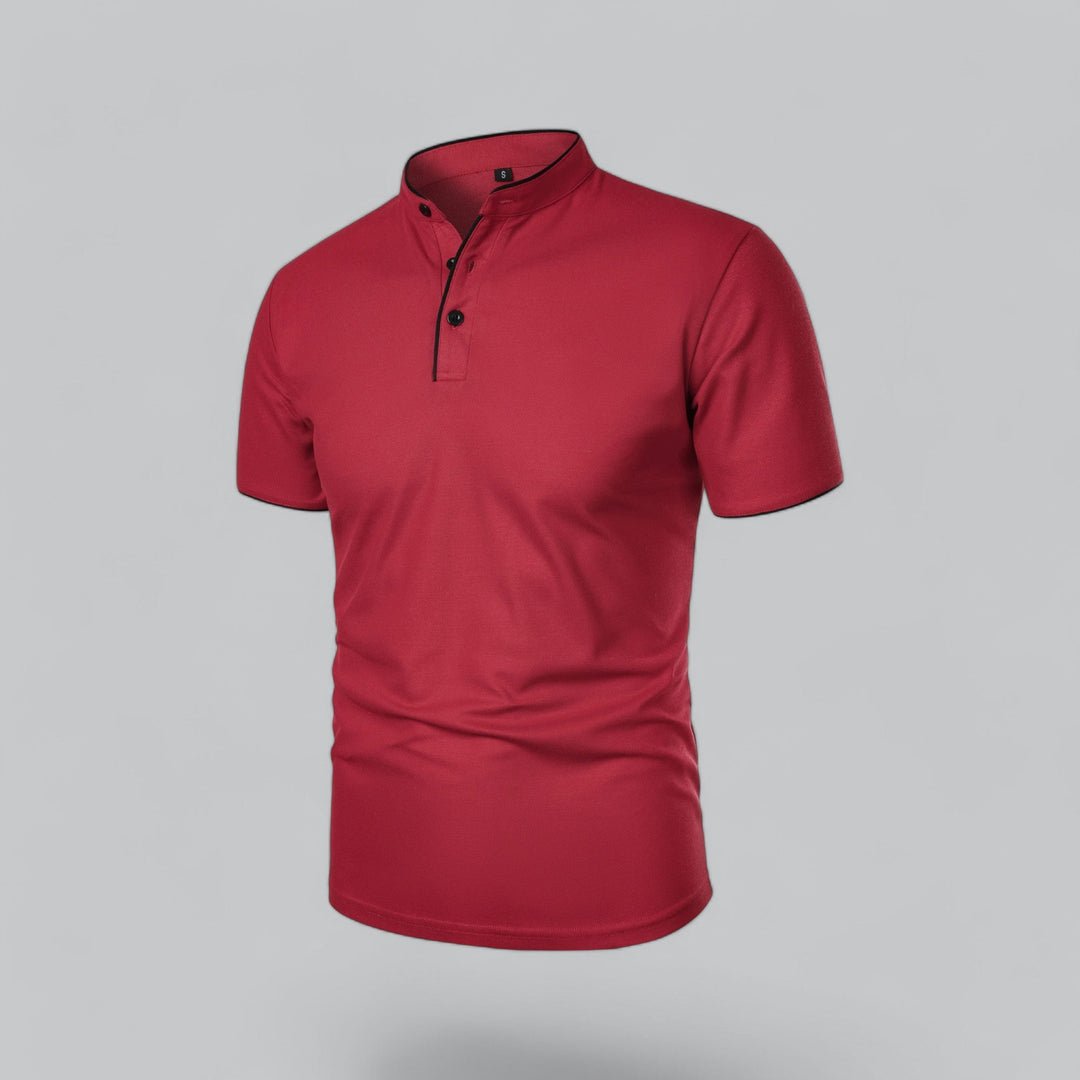 Hetty London Collarless Polo Shirt for Men