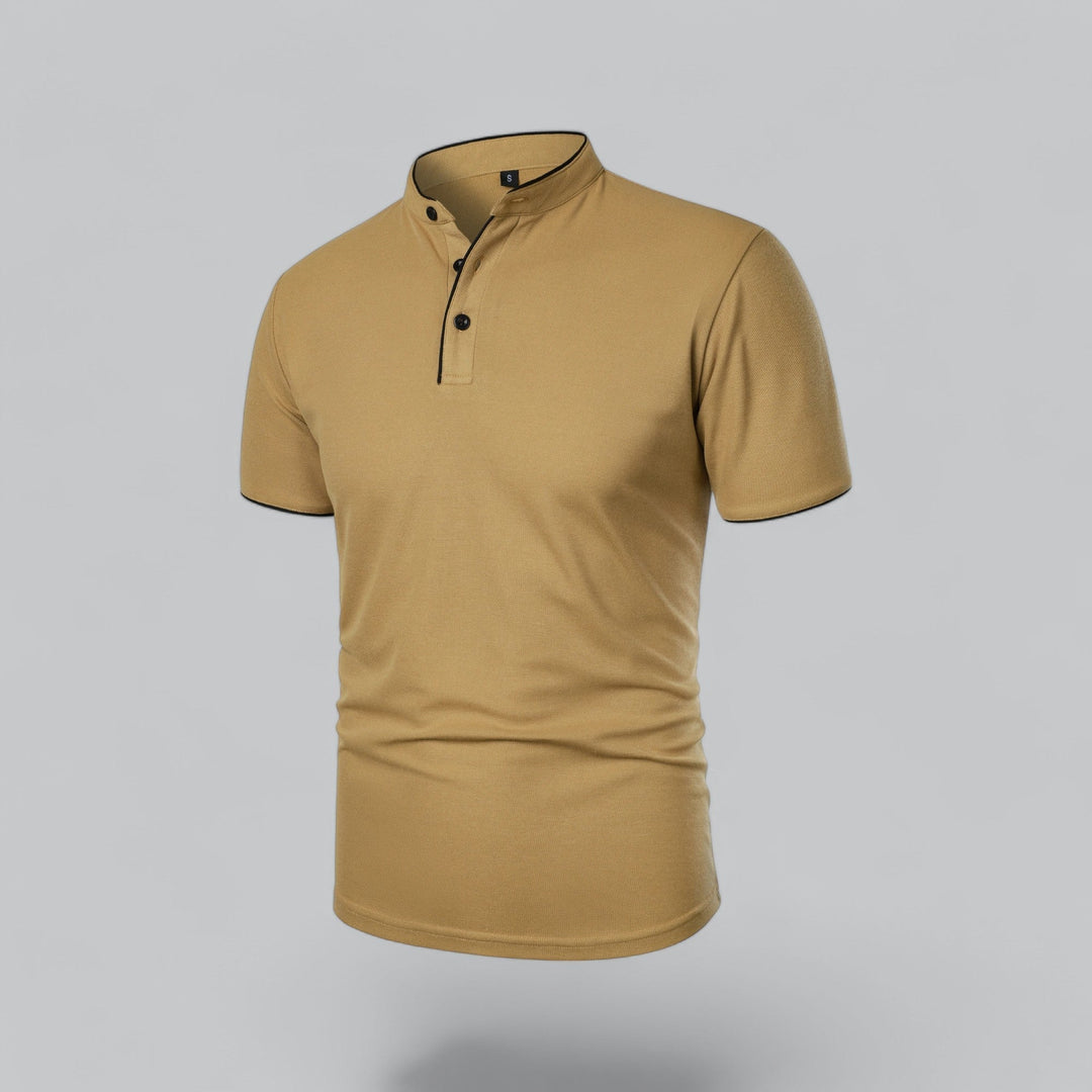 Hetty London Collarless Polo Shirt for Men