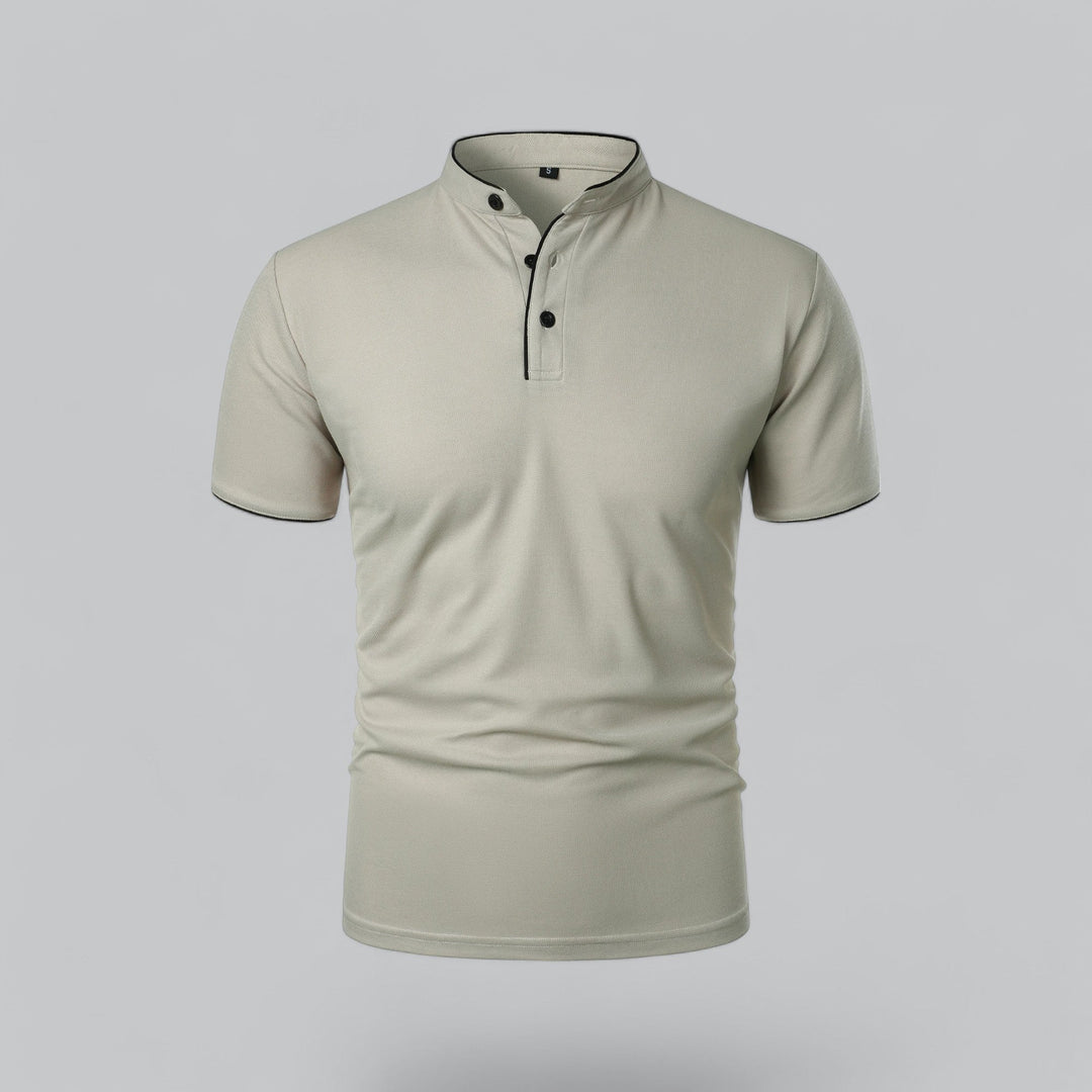 Hetty London Collarless Polo Shirt for Men