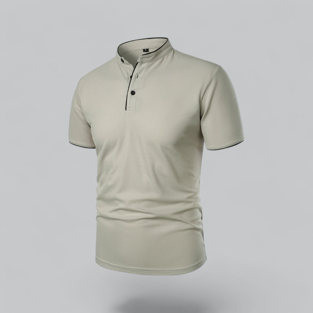 Hetty London Collarless Polo Shirt for Men