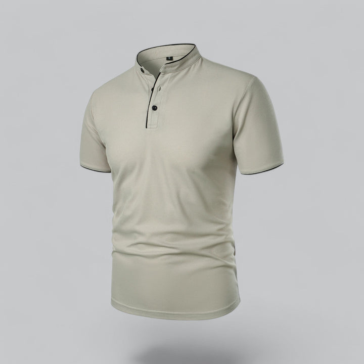 Hetty London Collarless Polo Shirt for Men
