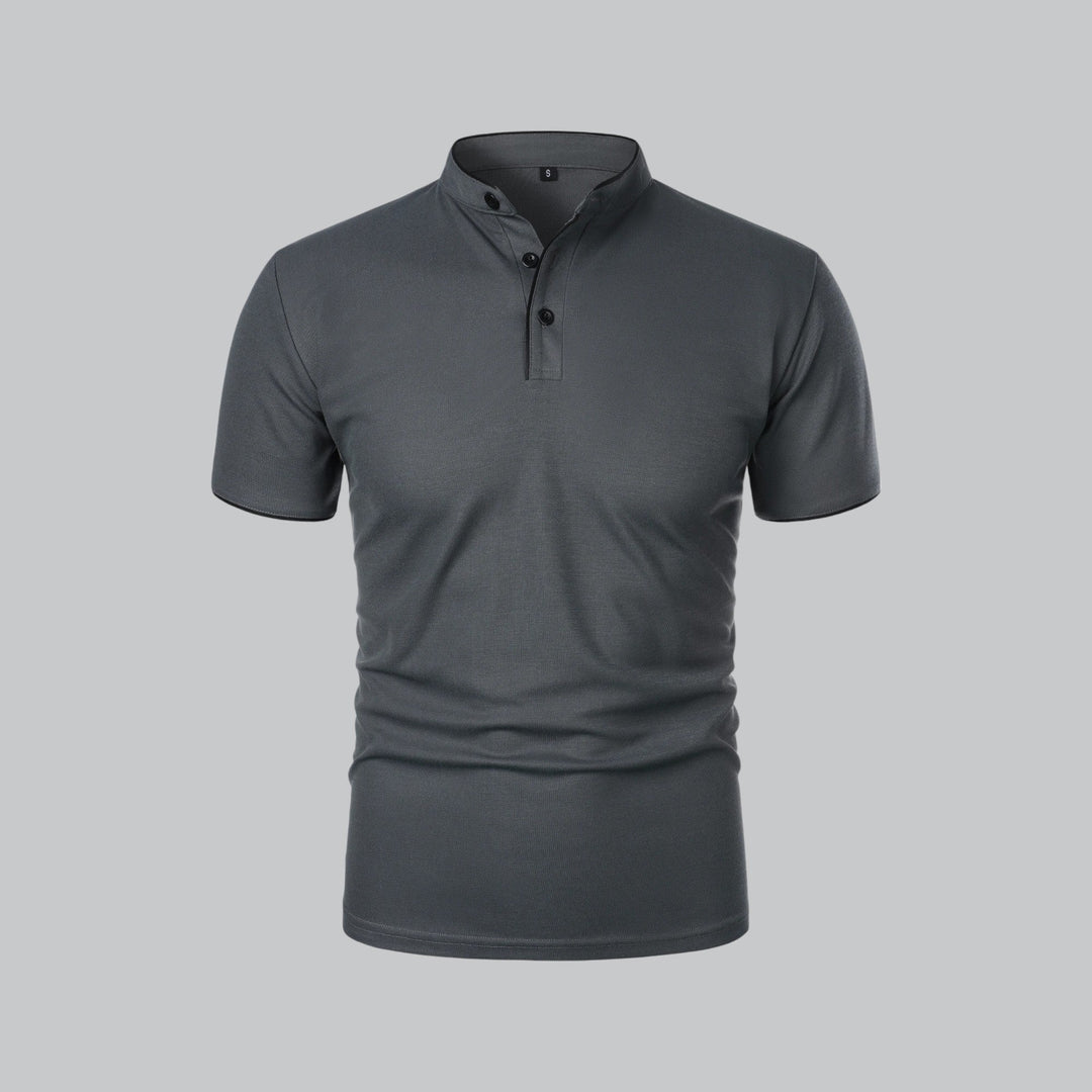 Hetty London Collarless Polo Shirt for Men