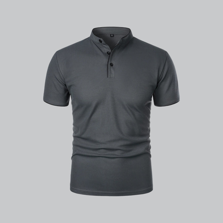 Hetty London Collarless Polo Shirt for Men