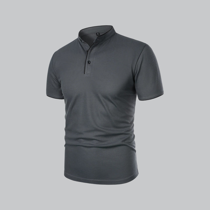 Hetty London Collarless Polo Shirt for Men