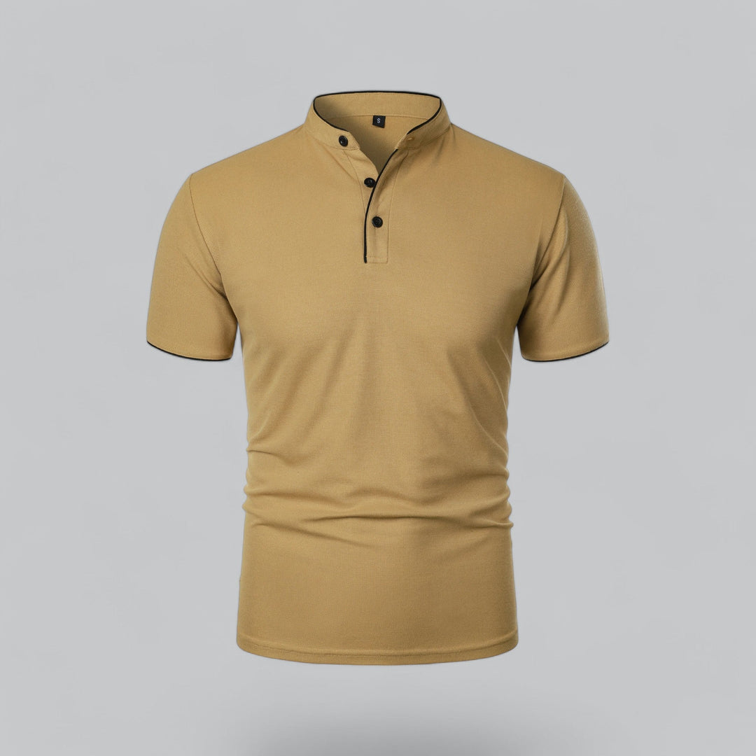 Hetty London Collarless Polo Shirt for Men