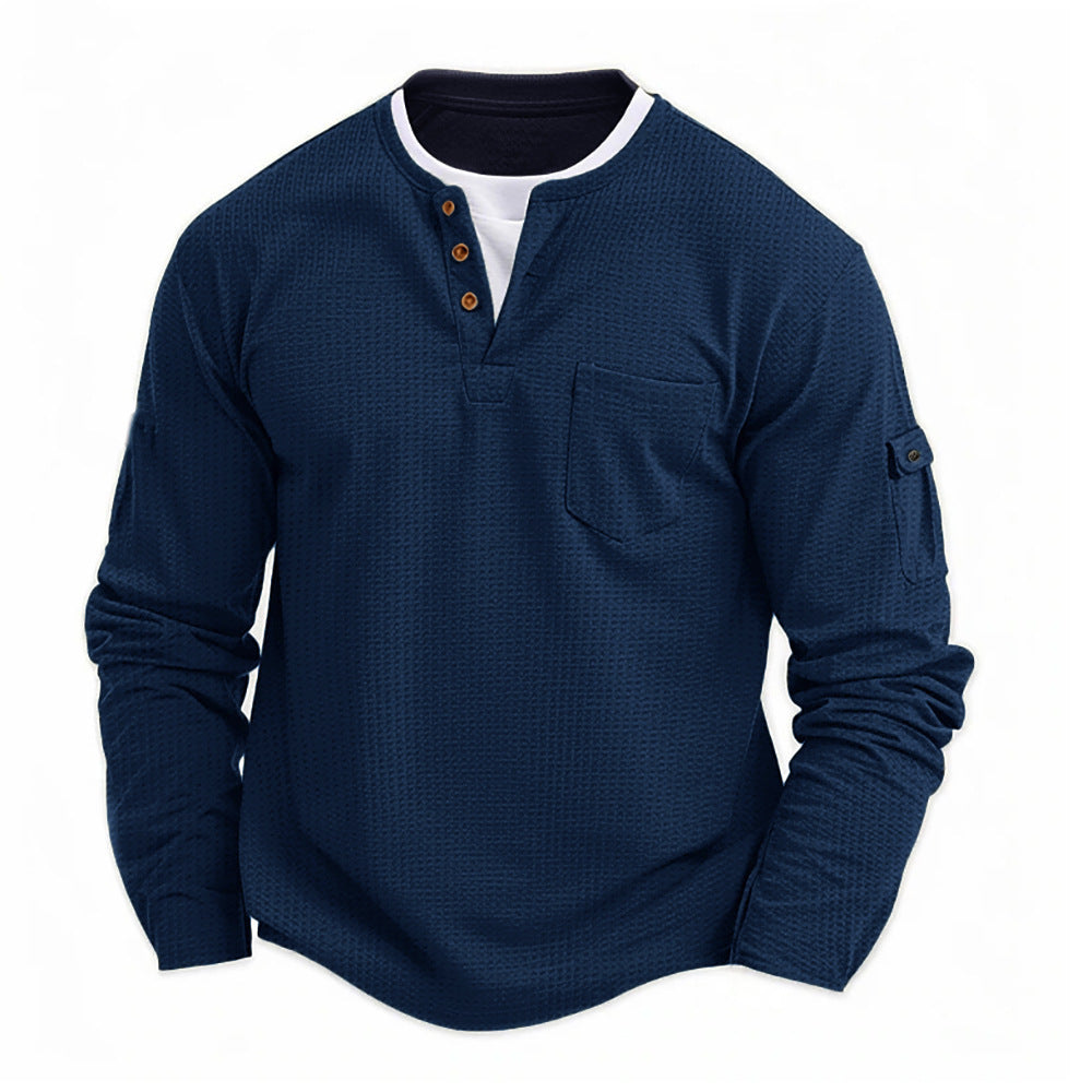 Fraser - Textured Henley Top