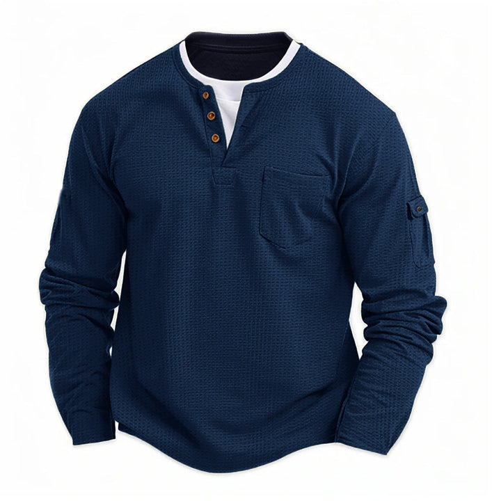 Fraser - Textured Henley Top