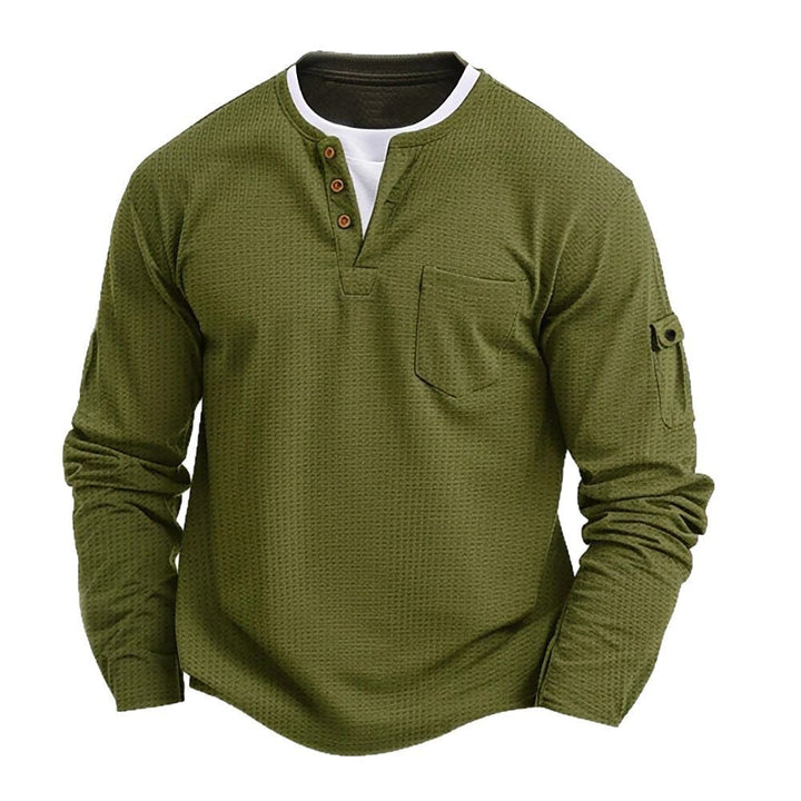 Fraser - Textured Henley Top