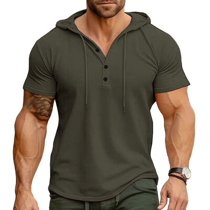 Hetty London Short Sleeve Hooded Shirt for Men