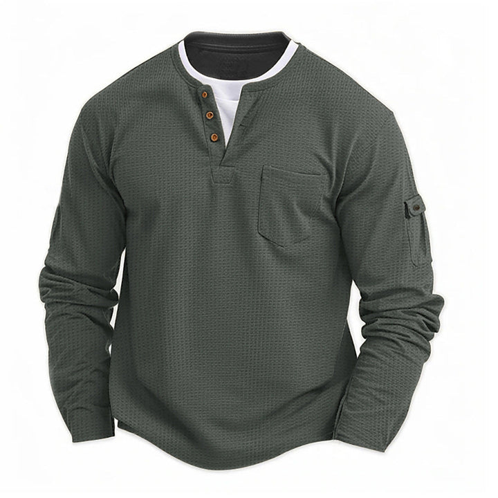 Fraser - Textured Henley Top