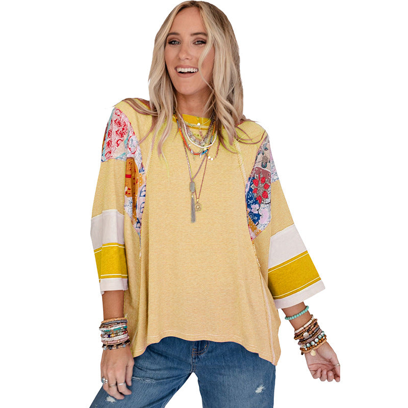 BAILEY™ | Lightweight Patchwork Batwing Top