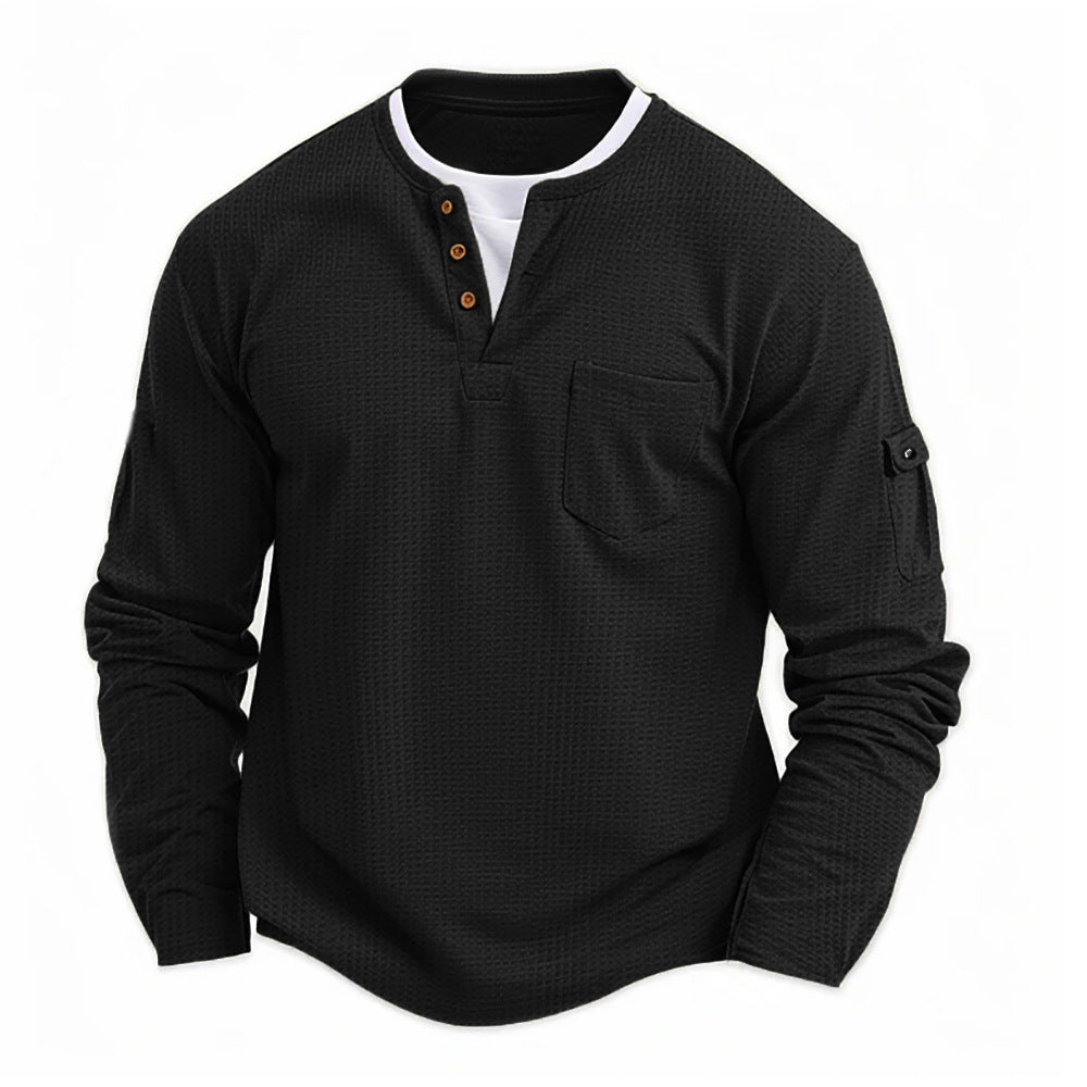 Fraser - Textured Henley Top