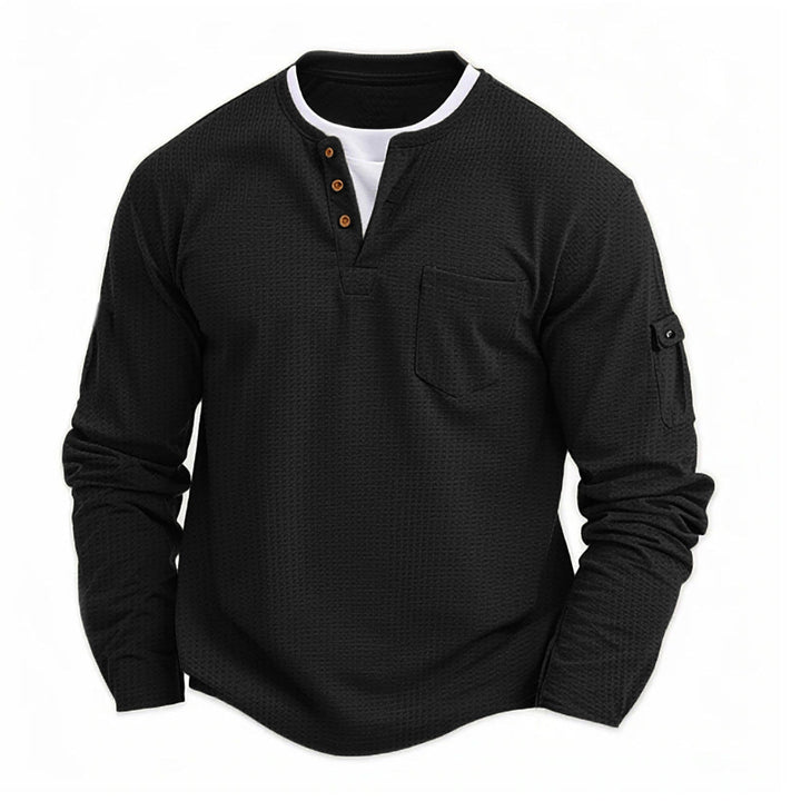 Fraser - Textured Henley Top