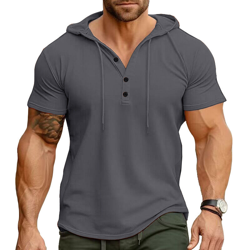 Hetty London Short Sleeve Hooded Shirt for Men