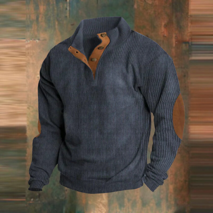 Clifton - Ribbed Button Placket Jumper