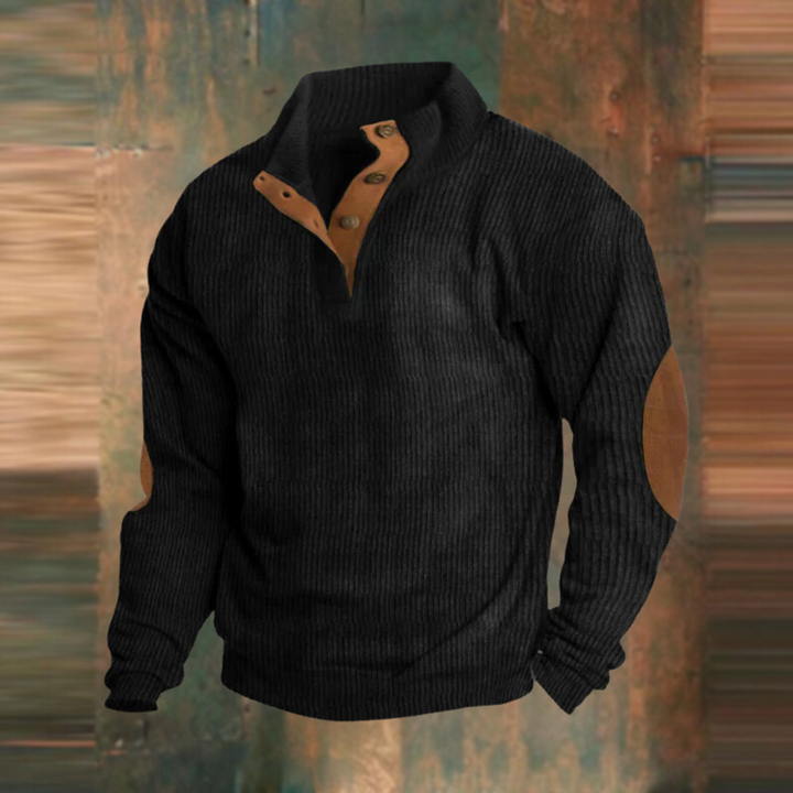 Clifton - Ribbed Button Placket Jumper