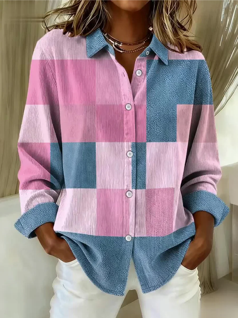Nora™ | Pastel Block Hoodie Blouse