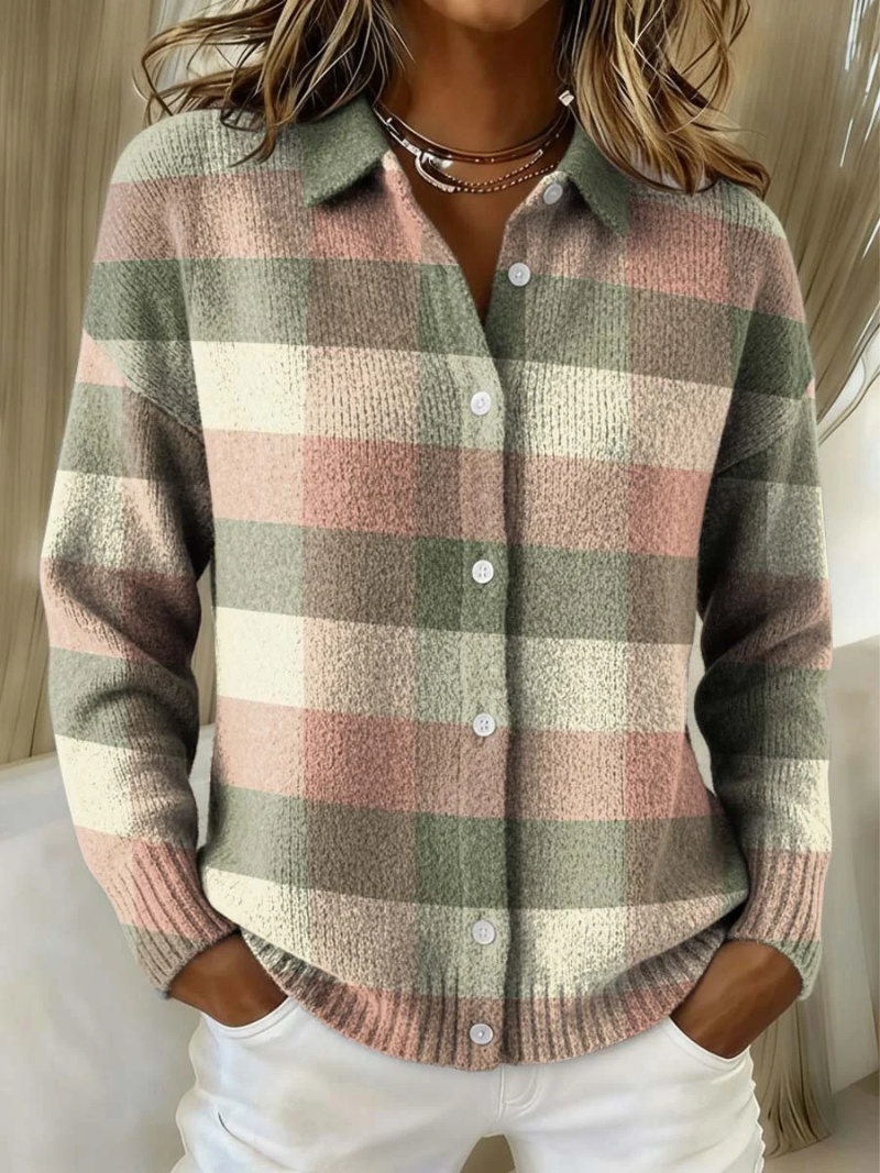 Noor™ | Checked Hoodie Blouse
