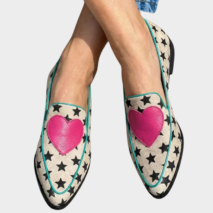 Marisol | Star &amp; Heart Print Loafers