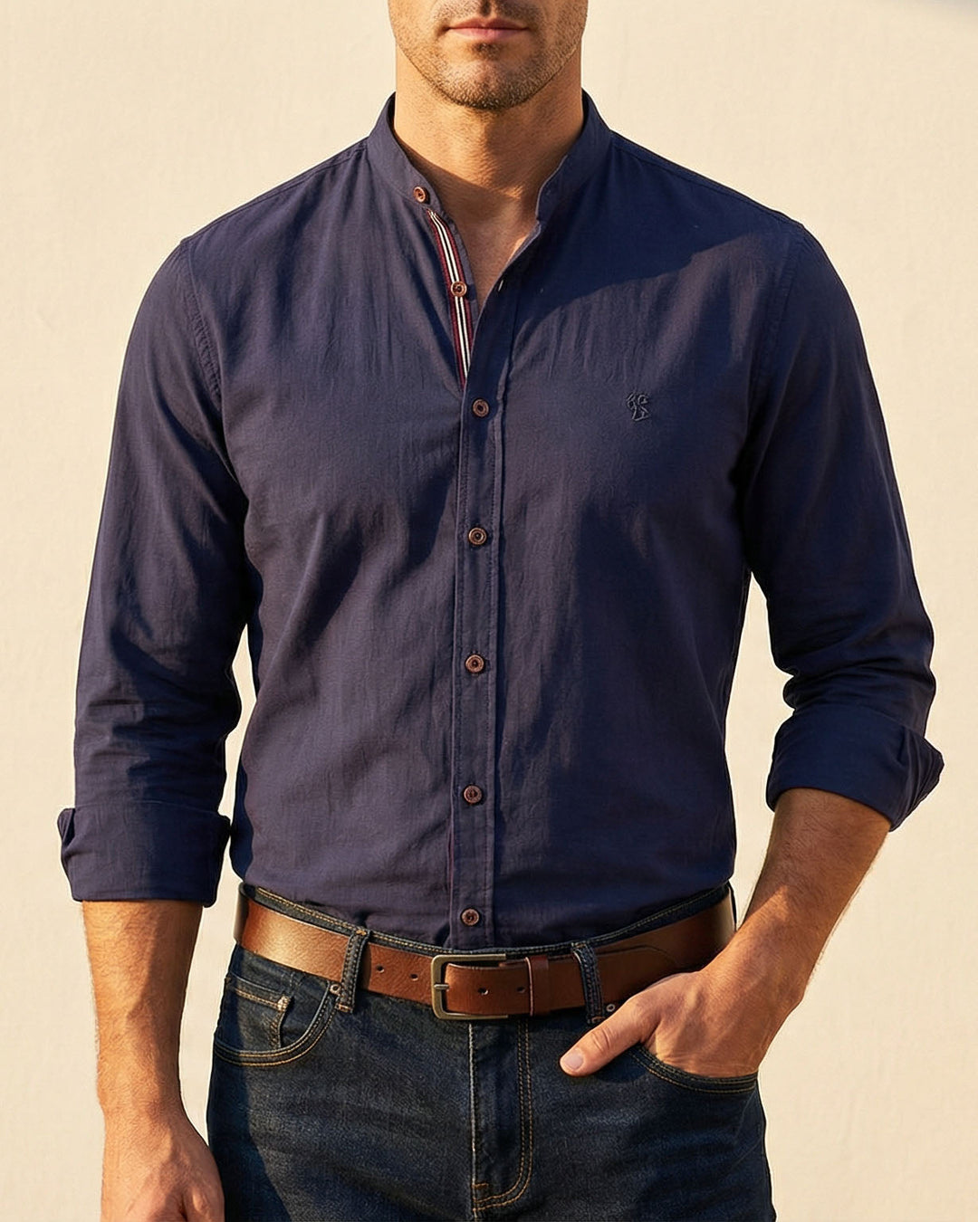 Hetty London Officer Collar Shirt for Men