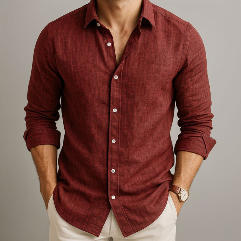 Hetty London Modern Fit Linen Shirt for Men