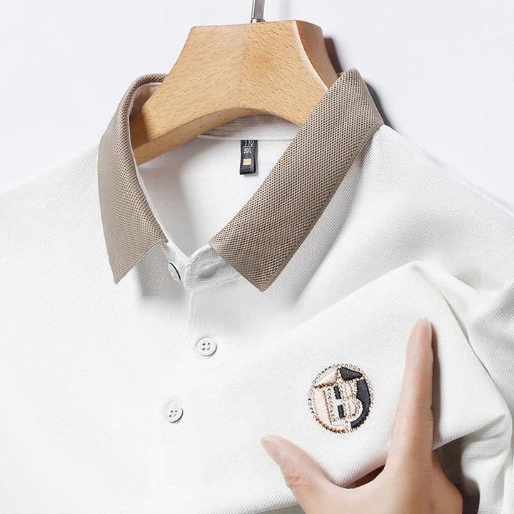 Hetty London Classic Contrast Collar Polo Shirt for Men