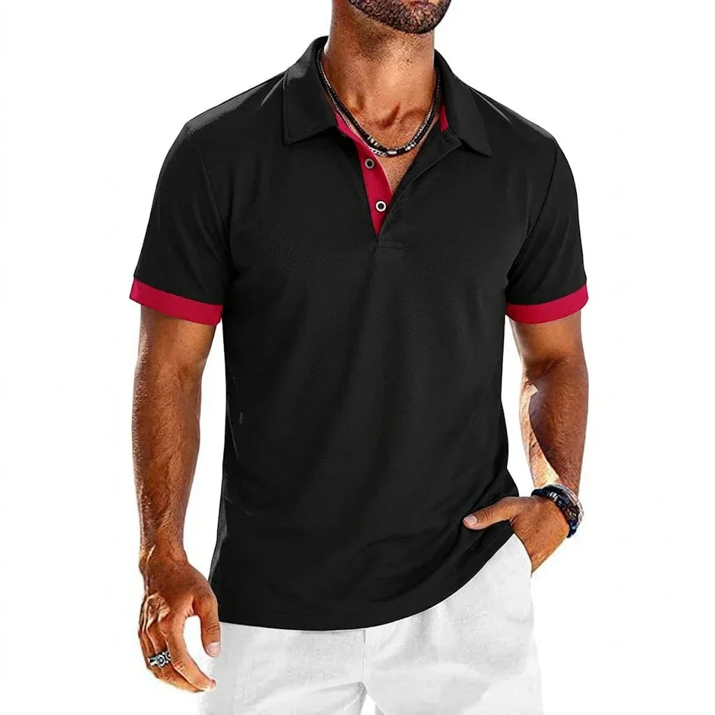 Hetty London Contrast Polo Shirt for Men