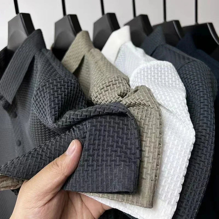 Hetty London Knit Short Sleeve Polo Shirt for Men