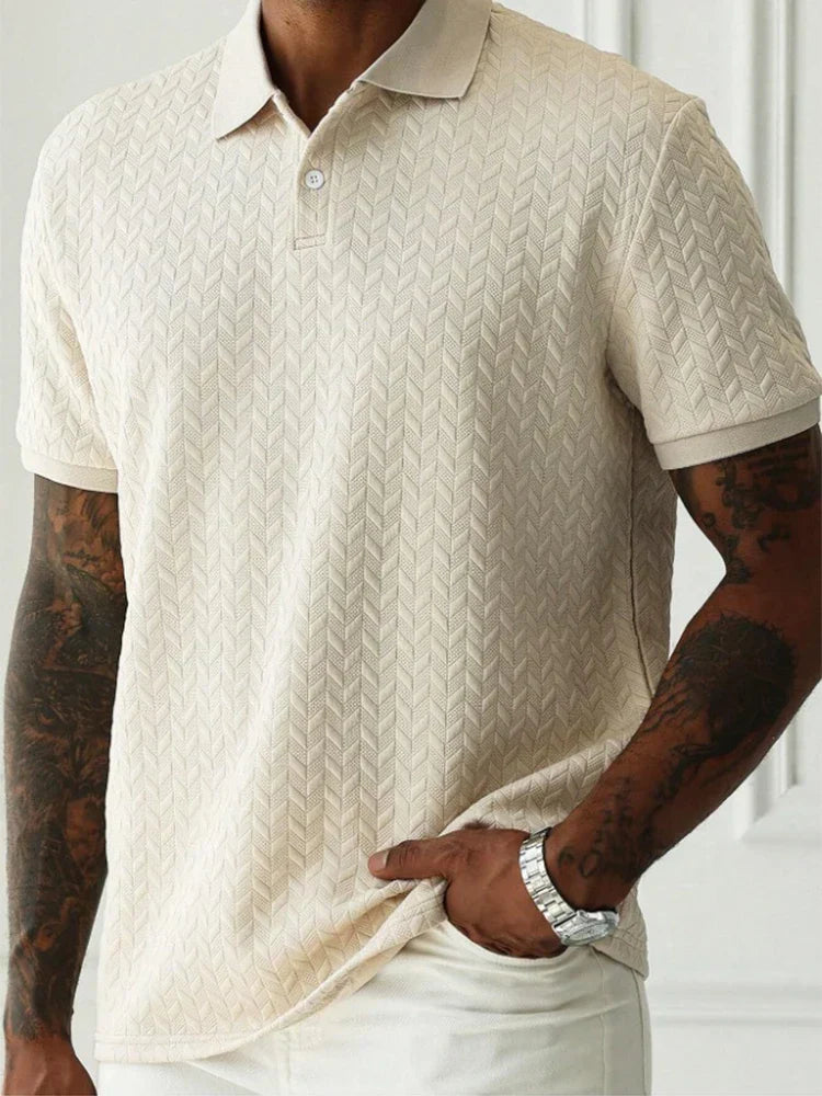 Hetty London Textured Polo Shirt for Men