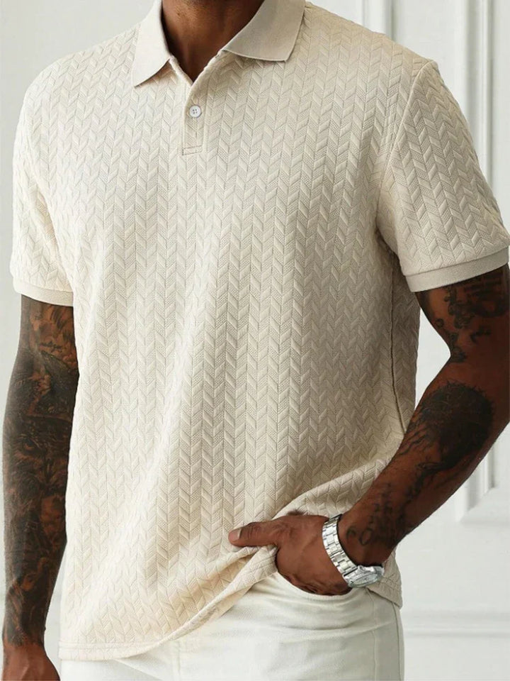 Hetty London Textured Polo Shirt for Men