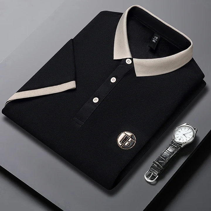 Hetty London Classic Contrast Collar Polo Shirt for Men