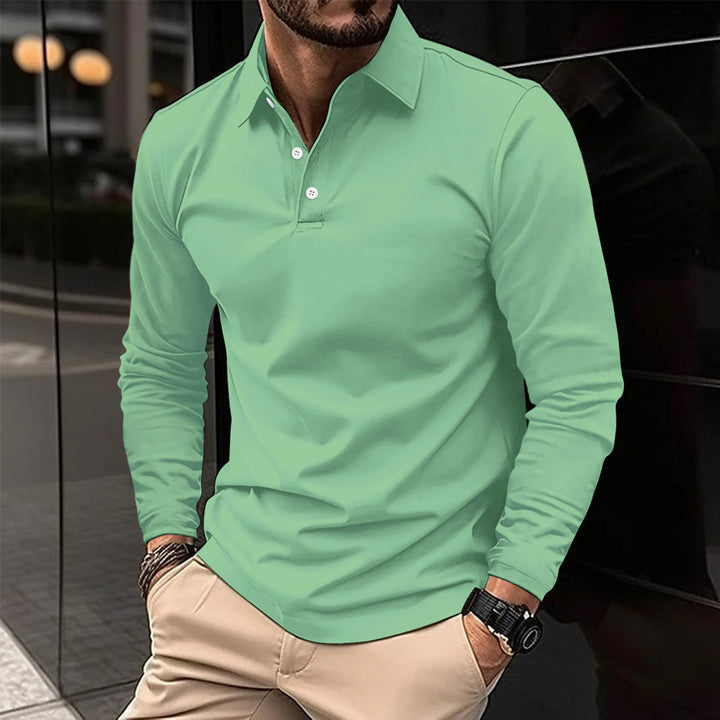 Hetty London Classic Long Sleeve Polo Shirt for Men