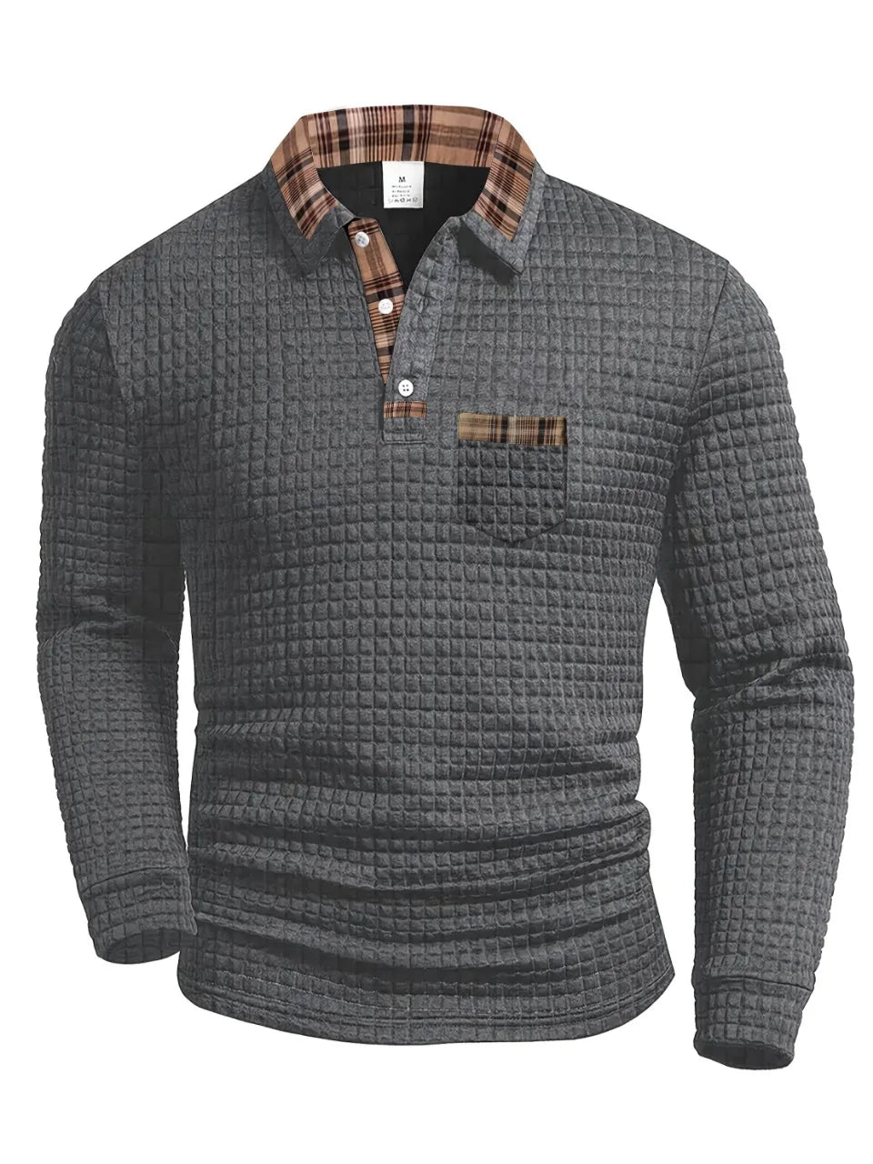 Everett - Waffle Knit Shirt-Collar Jumper