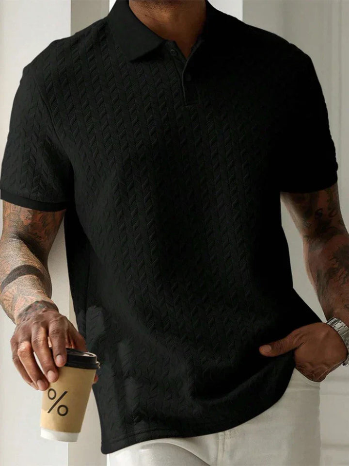 Hetty London Textured Polo Shirt for Men