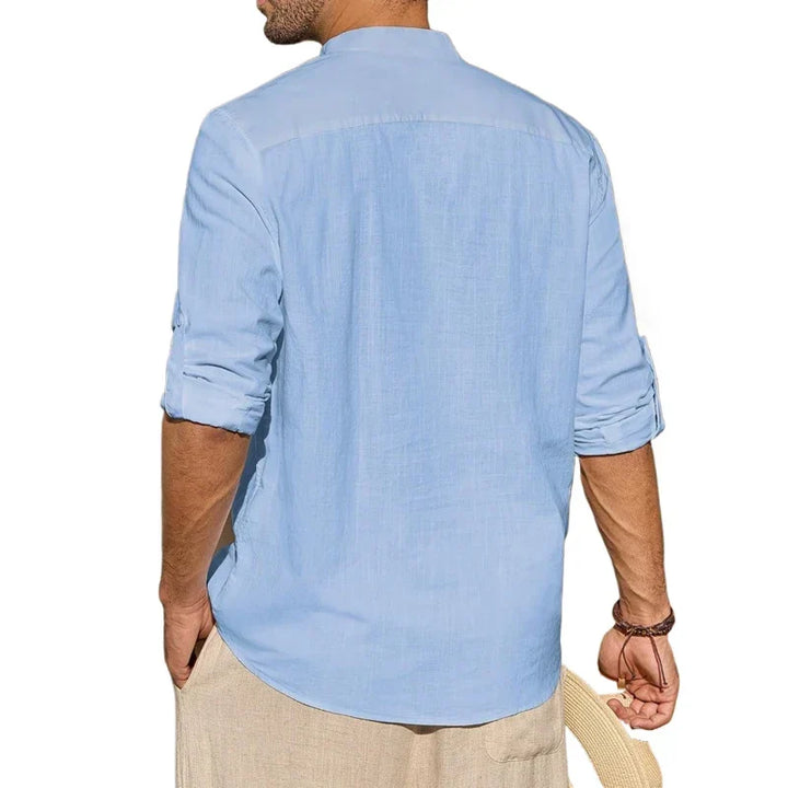Hetty London Cotton Henley Shirt for Men