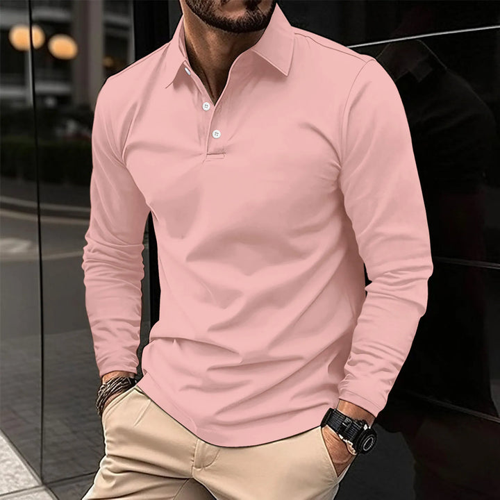 Hetty London Classic Long Sleeve Polo Shirt for Men