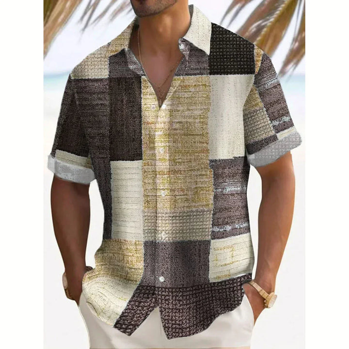 Hetty London Summer Patchwork Shirt for Men