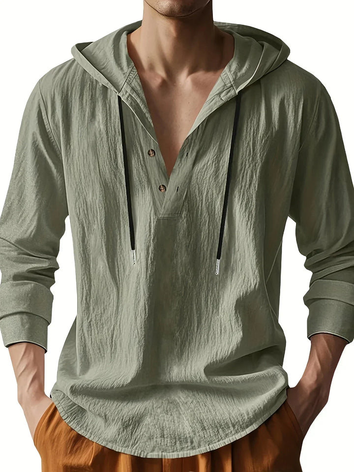 Hetty London Luxury Linen Hooded Shirt