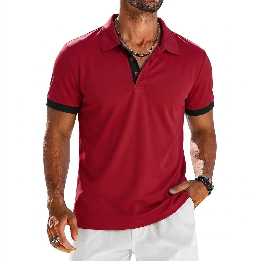 Hetty London Contrast Polo Shirt for Men