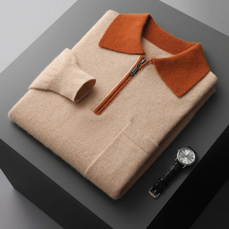 Rafferty - Two-Tone Cashmere Polo
