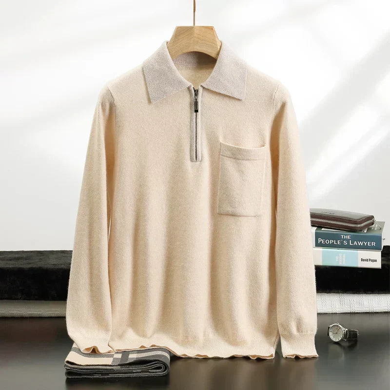 Rafferty - Two-Tone Cashmere Polo