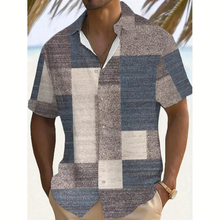 Hetty London Summer Patchwork Shirt for Men